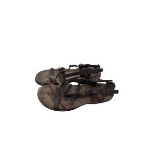 Skechers Women's Reggae Slim Vacay Sandals Brown Sz 7 Memory Foam Adjustable